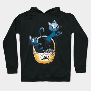 Cats playing with balls of yarn Funny T-shirt 2-06 Hoodie